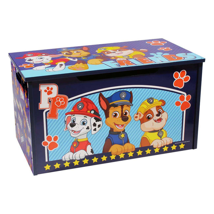 Coffre à jouets en bois Paw Patrol 55,5x29,5x30cm