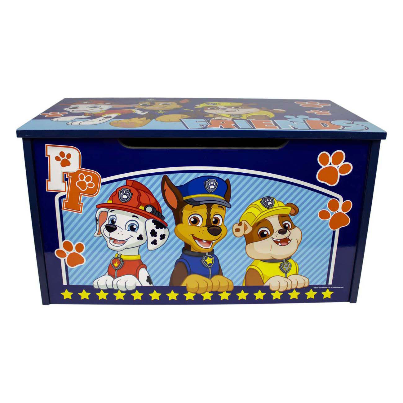 Coffre à jouets en bois Paw Patrol 55,5x29,5x30cm