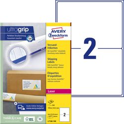 Etiquettes d'expédition avery zweckform ultragrip blanc