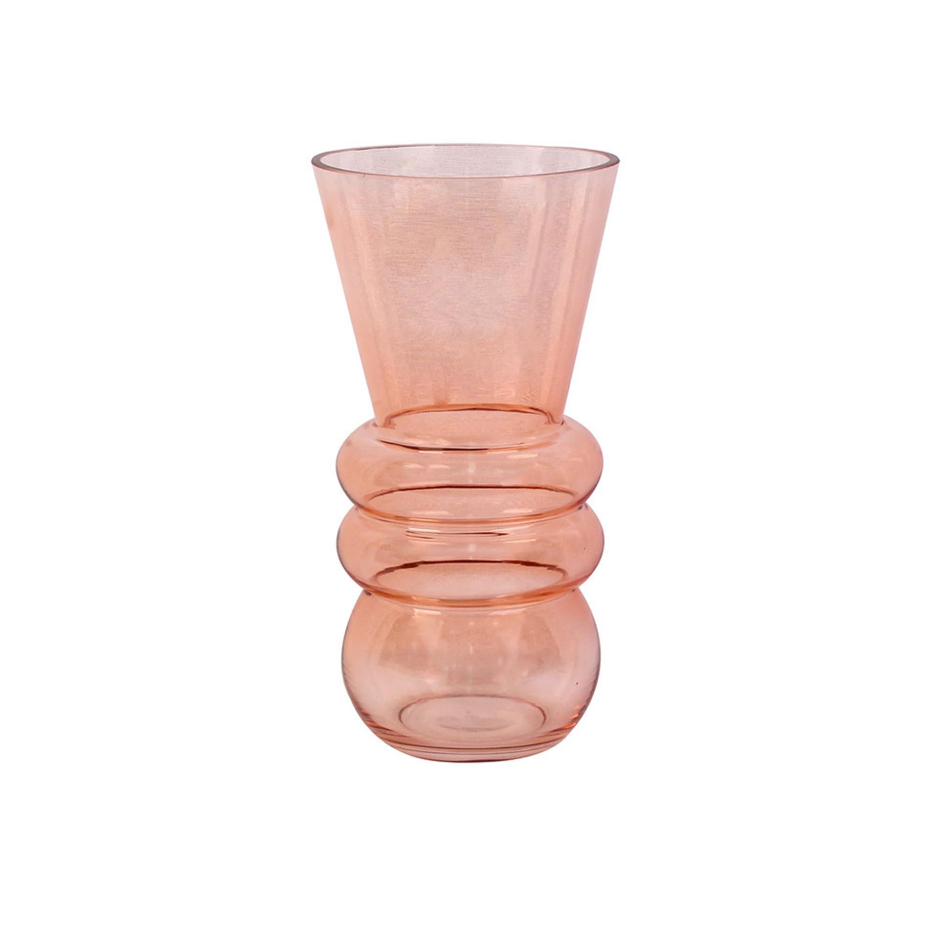 House of nature vase balatan verre 25cm rose