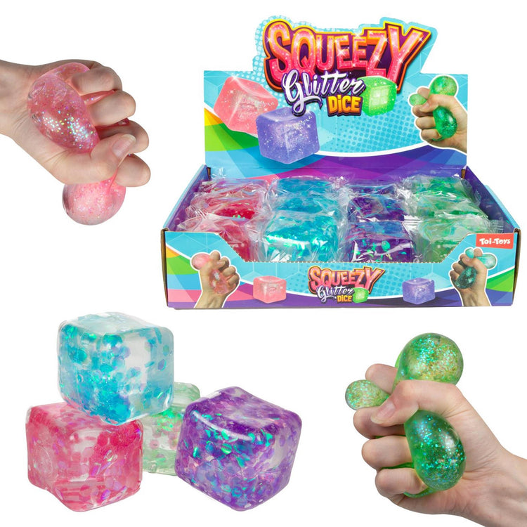 Toi-toys Fun Glitter Knijplubus paillettes