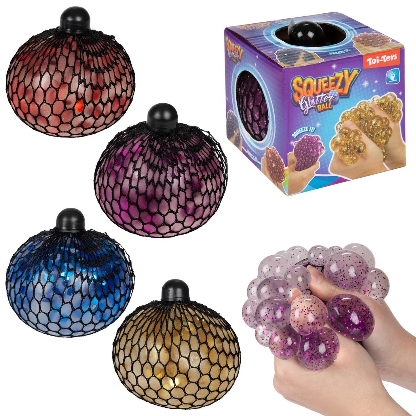 TOI-TOYS FUN PLIGLER SPquek Ball dans le filet, 10 cm