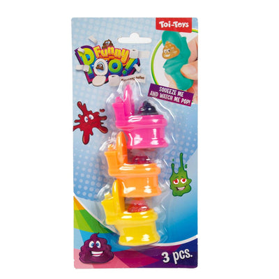 Toi-toys presser l'étron des toilettes à paillettes 3 pcs
