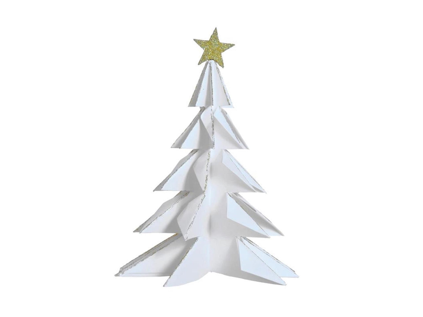 Maison de la nature déco sapin de Noël papier 28cm blanc