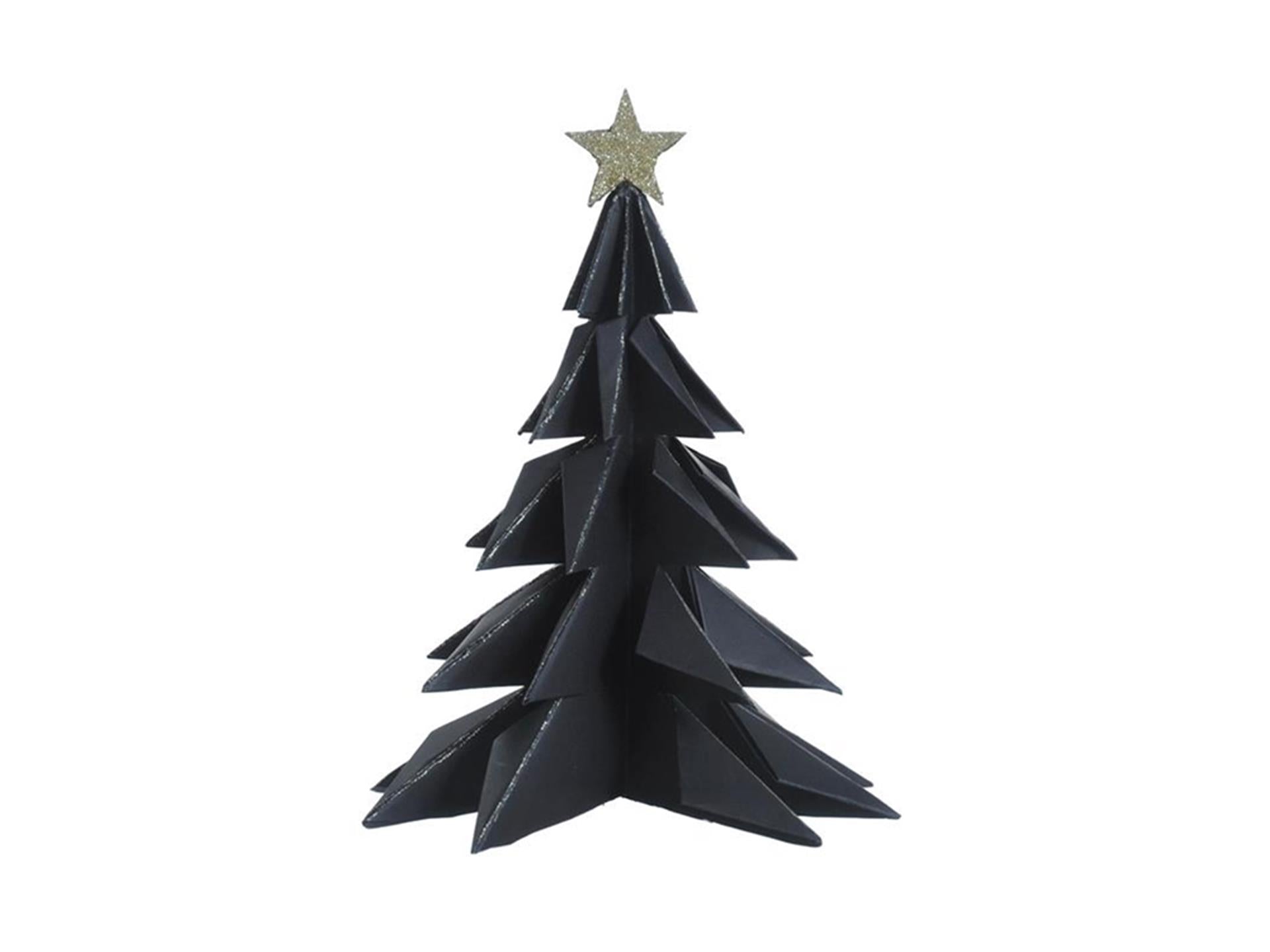 Maison de la nature déco sapin de Noël papier 28cm noir