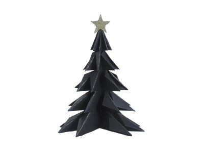 Maison de la nature déco sapin de Noël papier 28cm noir