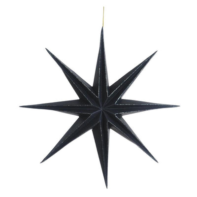 Maison de la nature pendentif étoile papier ø28cm noir
