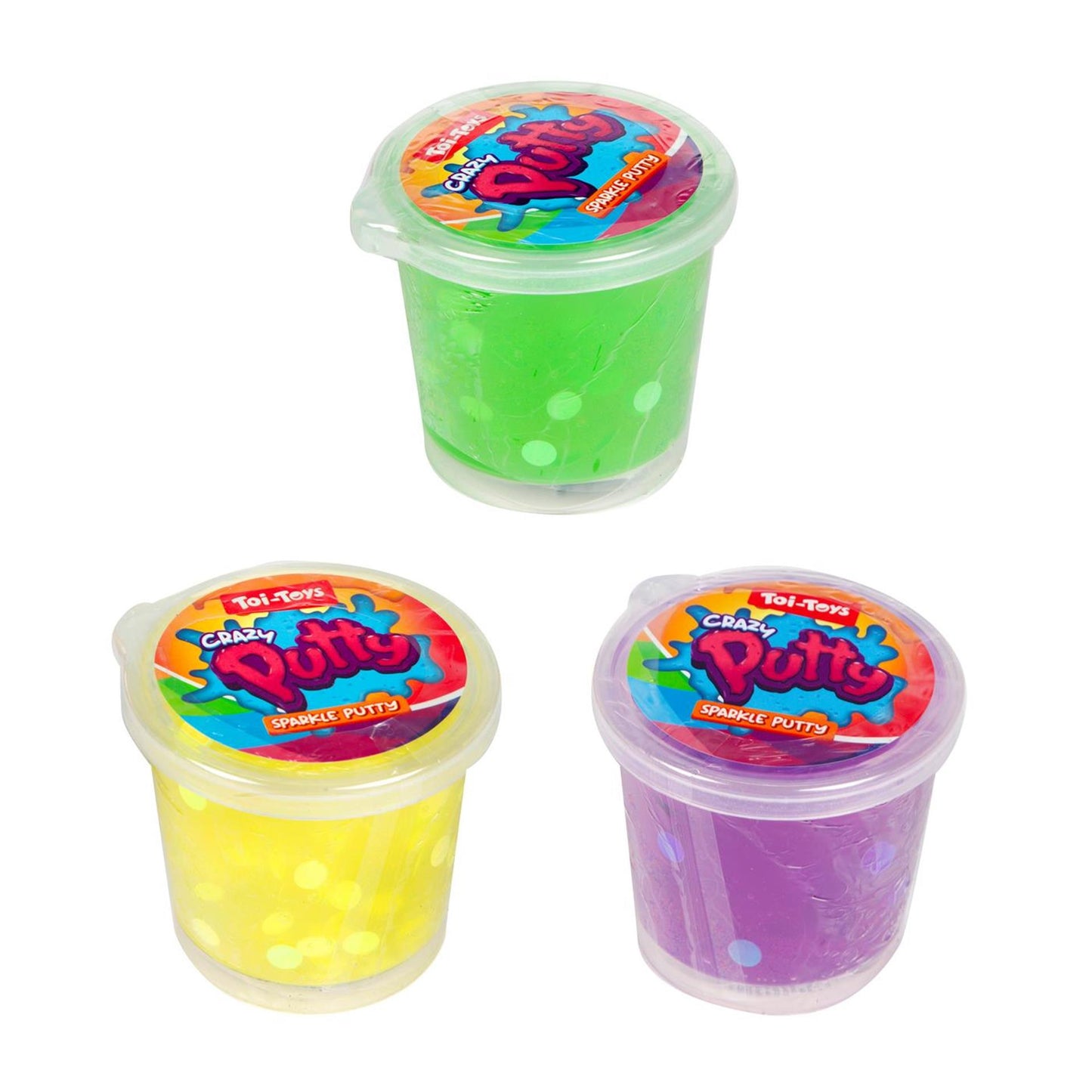 Toi-toys mastic à paillettes 6ass