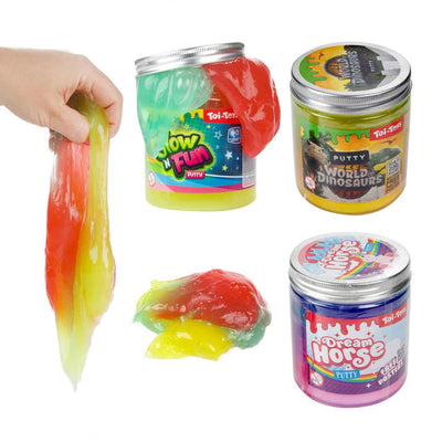 TOI-TOYS Glow n Fun Glow dans le mastic noir xl dans le pot