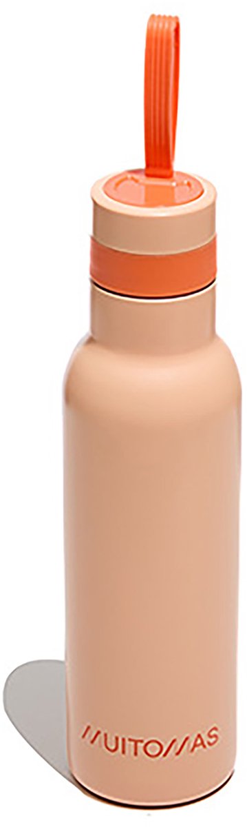Bouteille thermos Muitomas - doublure double isolation - 500 ml - boissons chaudes 12 heures ou boissons froides 24 heures - duvet de pêche