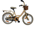 Vélo pour enfants Bikefun girly 16 pouces - avec panier et moyeu de frein - or