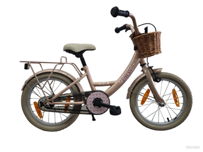 Vélo pour enfants Bikefun girly 16 pouces - avec panier et moyeu de frein - rose