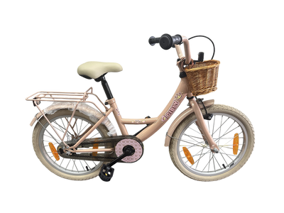 Vélo pour enfants Bikefun girly 18 pouces - avec panier et moyeu de frein - rose