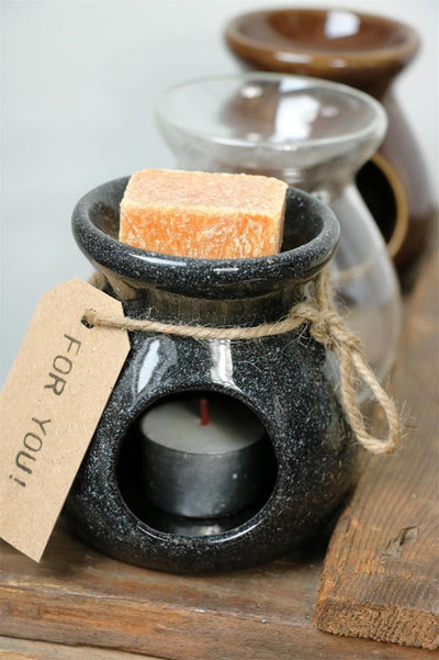 Idées 4 saisons Brûleur parfum Vésuve noir ø10x10cm