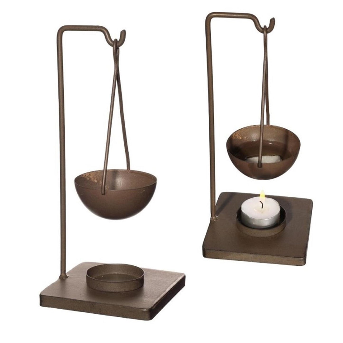 Idées 4 saisons abeki brûleur de parfum marron foncé 23cm 2 pcs.