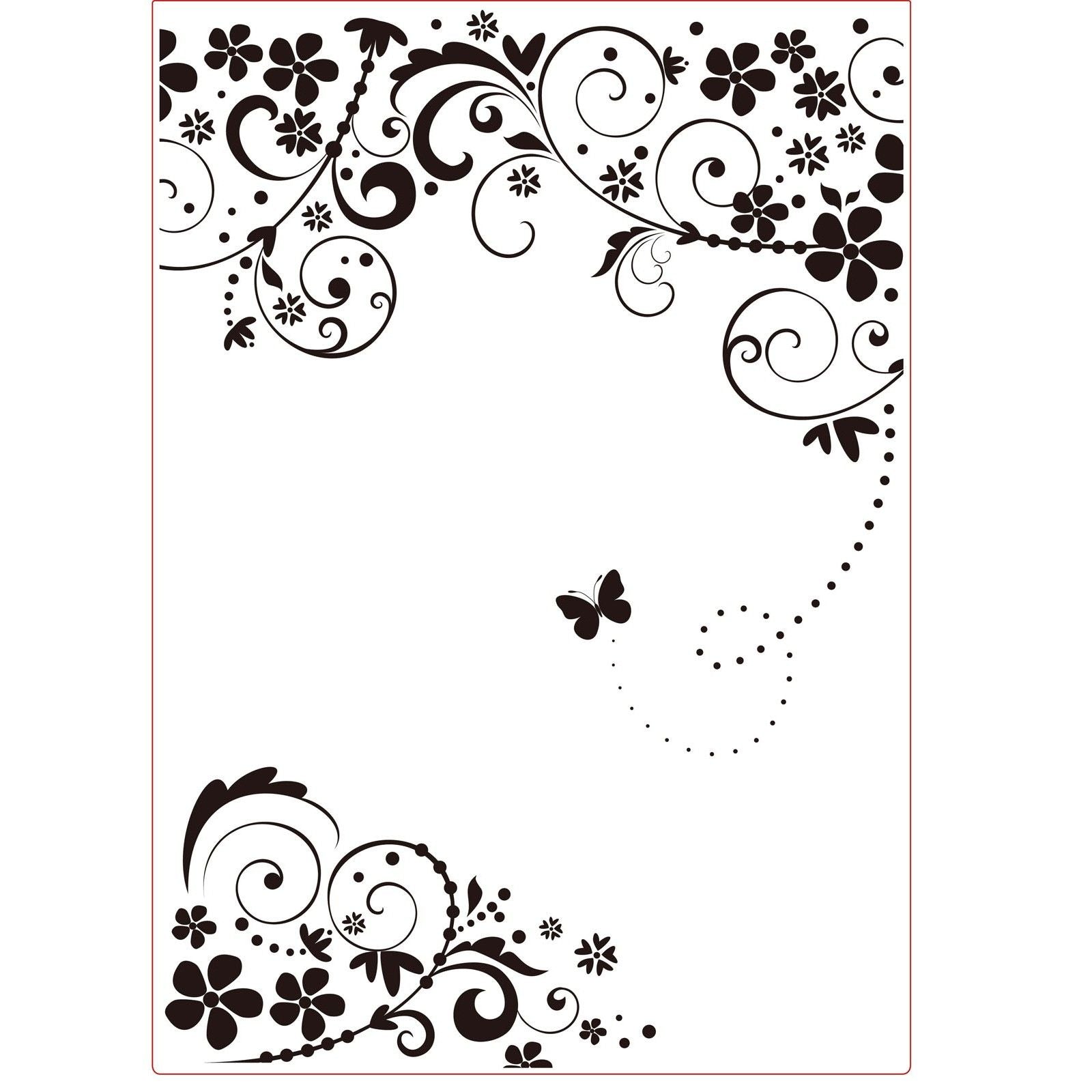 Vaessen creative • dossier de gaufrage fleur et papillon