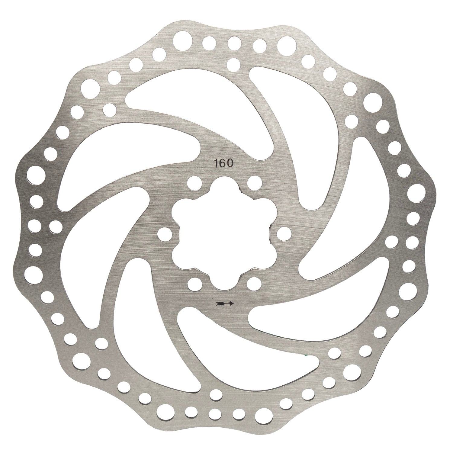 Disque de frein à onde M 160 mm 6 trous en acier inoxydable argent