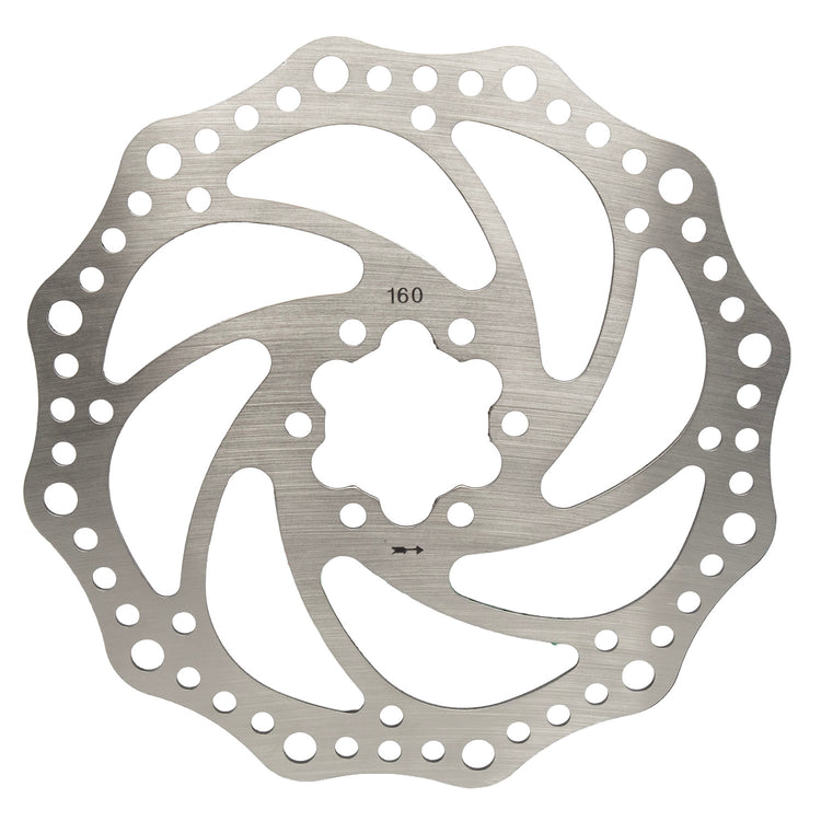 Disque de frein à onde M 160 mm 6 trous en acier inoxydable argent