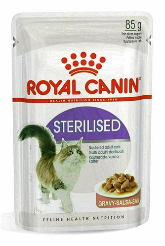 Félin du canin royal canin stérilisé dans la sauce