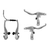 jeu de freins V-brake avec leviers de frein aluminium argent