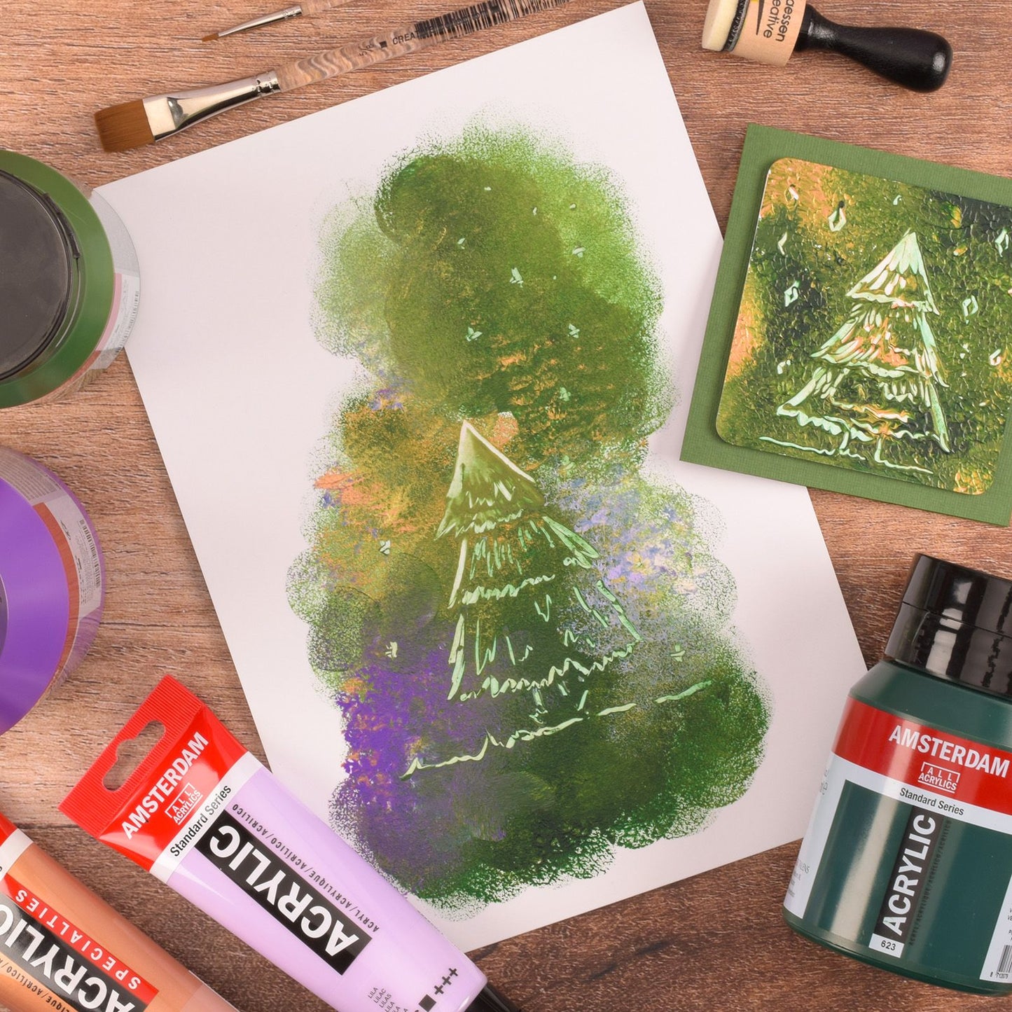 Vaessen creative • mini mousses de mélange d'encre 10 pièces