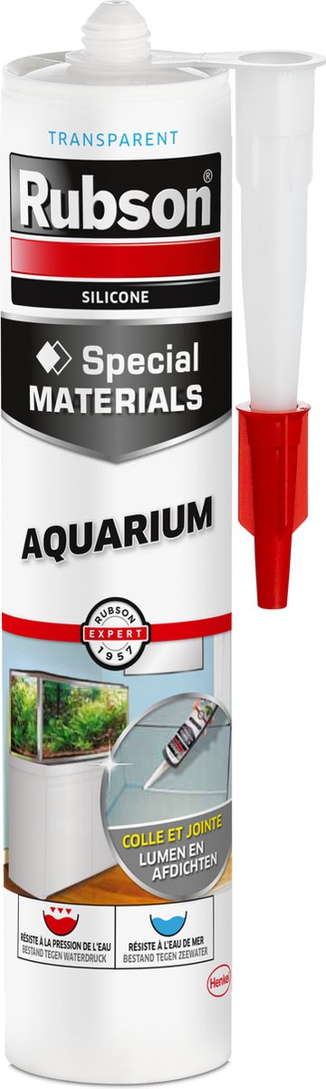Kit transparent pour aquarium Rubson 280 ml | spécialement développé pour une utilisation en aquarium | résistant à l'humidité et à l'eau | sans danger pour les poissons et les plantes