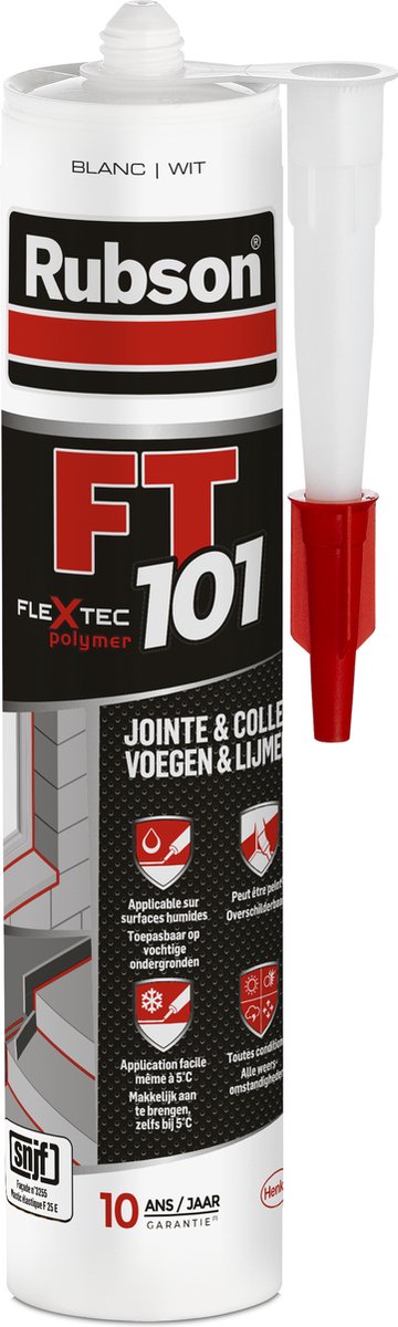 Rubson 1006954 - ft101 polymère blanc 280ml | 6 pièces