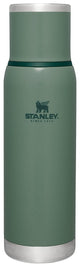 Bouteille thermos Stanley Adventure to-go 1l - 25 heures chaud - 27 heures froid - étanche - couvercle isolé - sans BPA - bouchon verseur pour un versement contrôlé - vert martelé