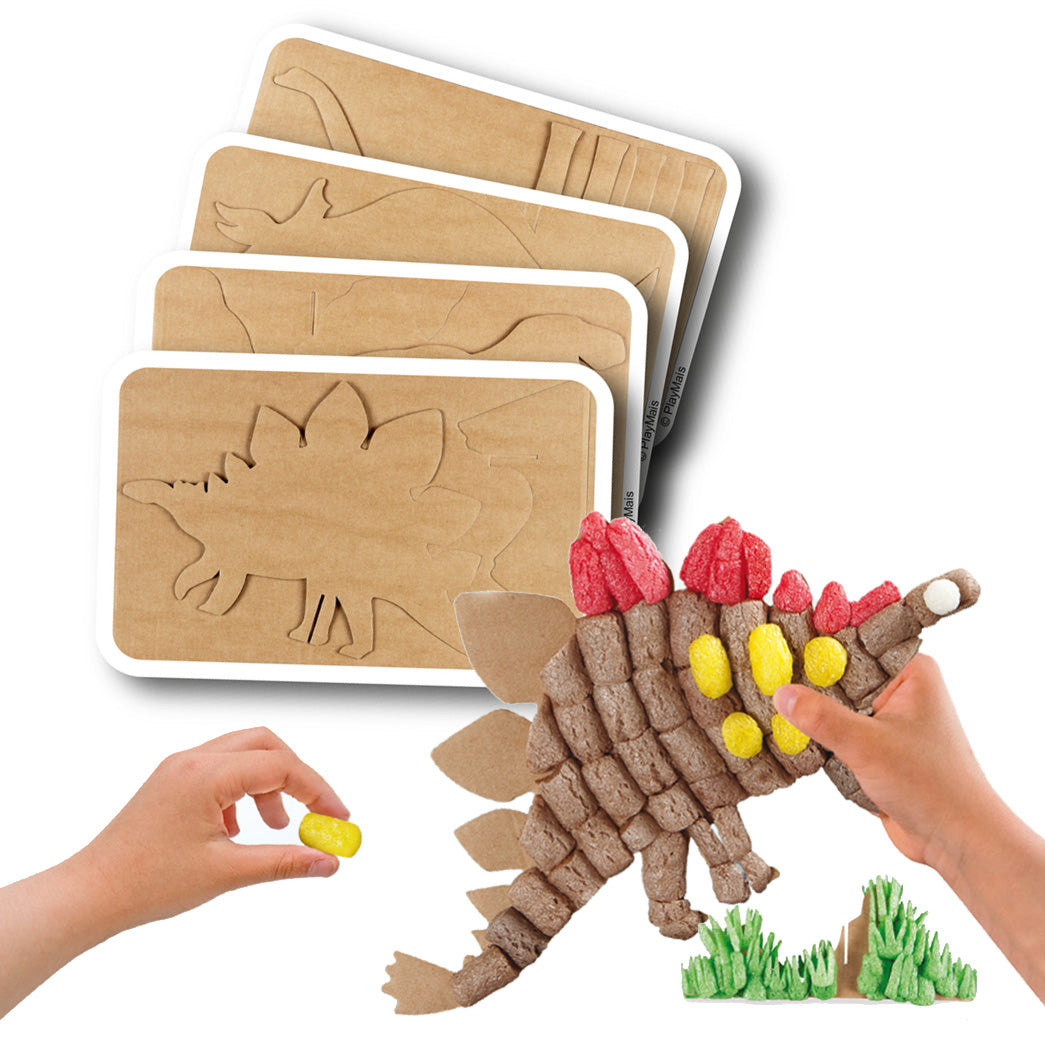 Cartes de décoration de Playmais Dino, 4st.