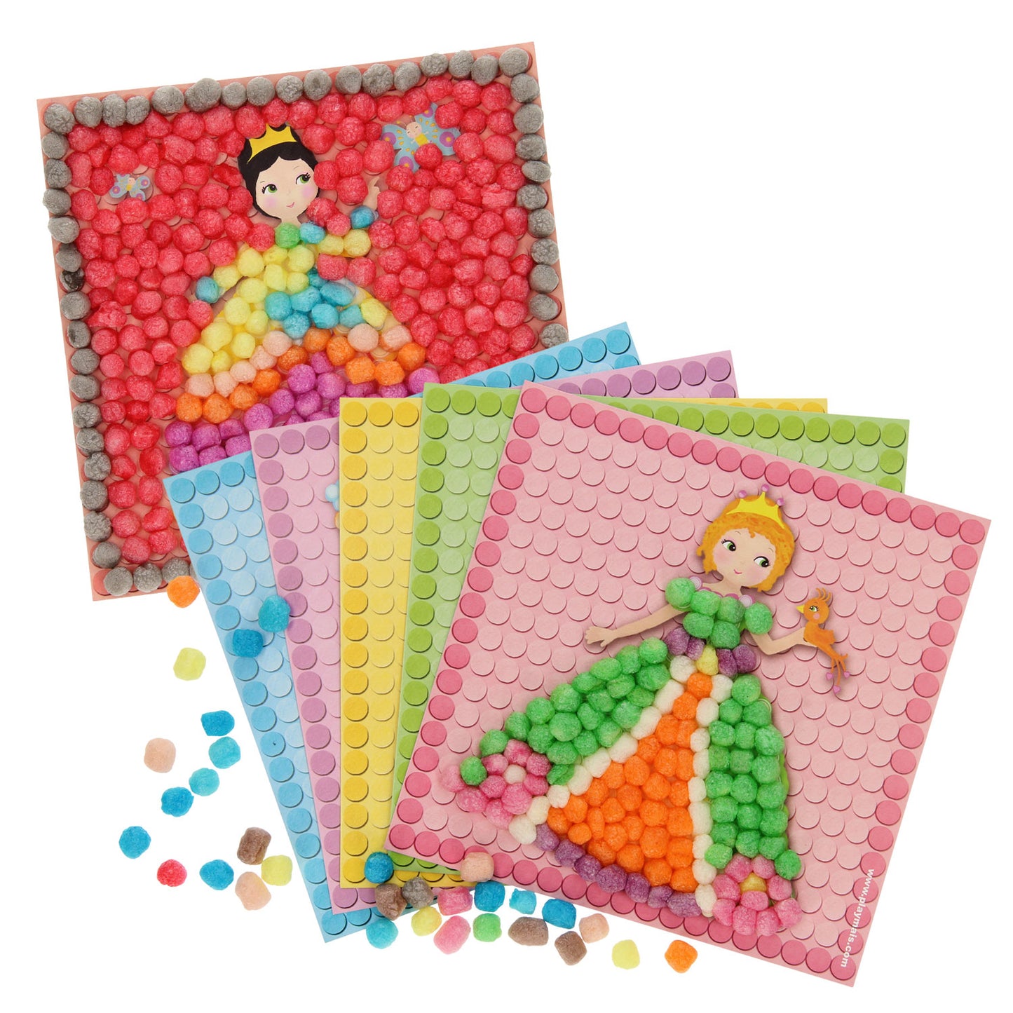 Les cartes Playmais mosaic décorent princesse