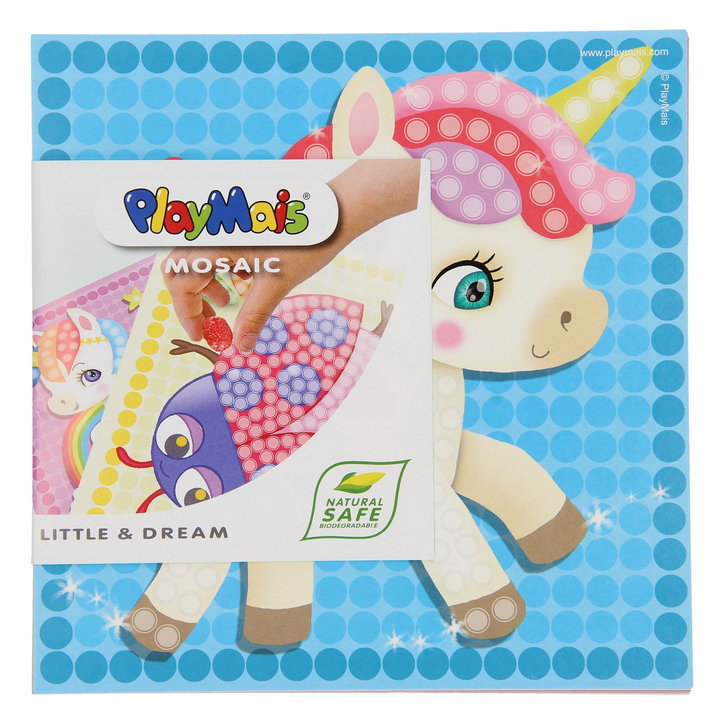 Les cartes Playmais mosaic décorent une licorne