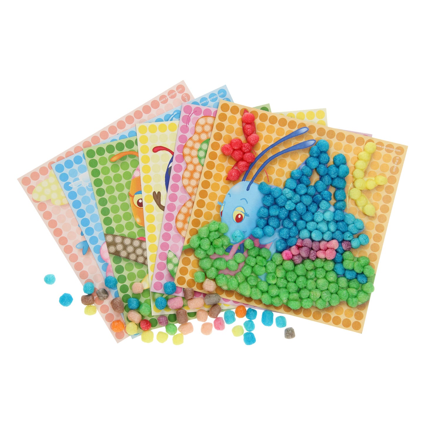 Les cartes Playmais mosaic décorent les insectes
