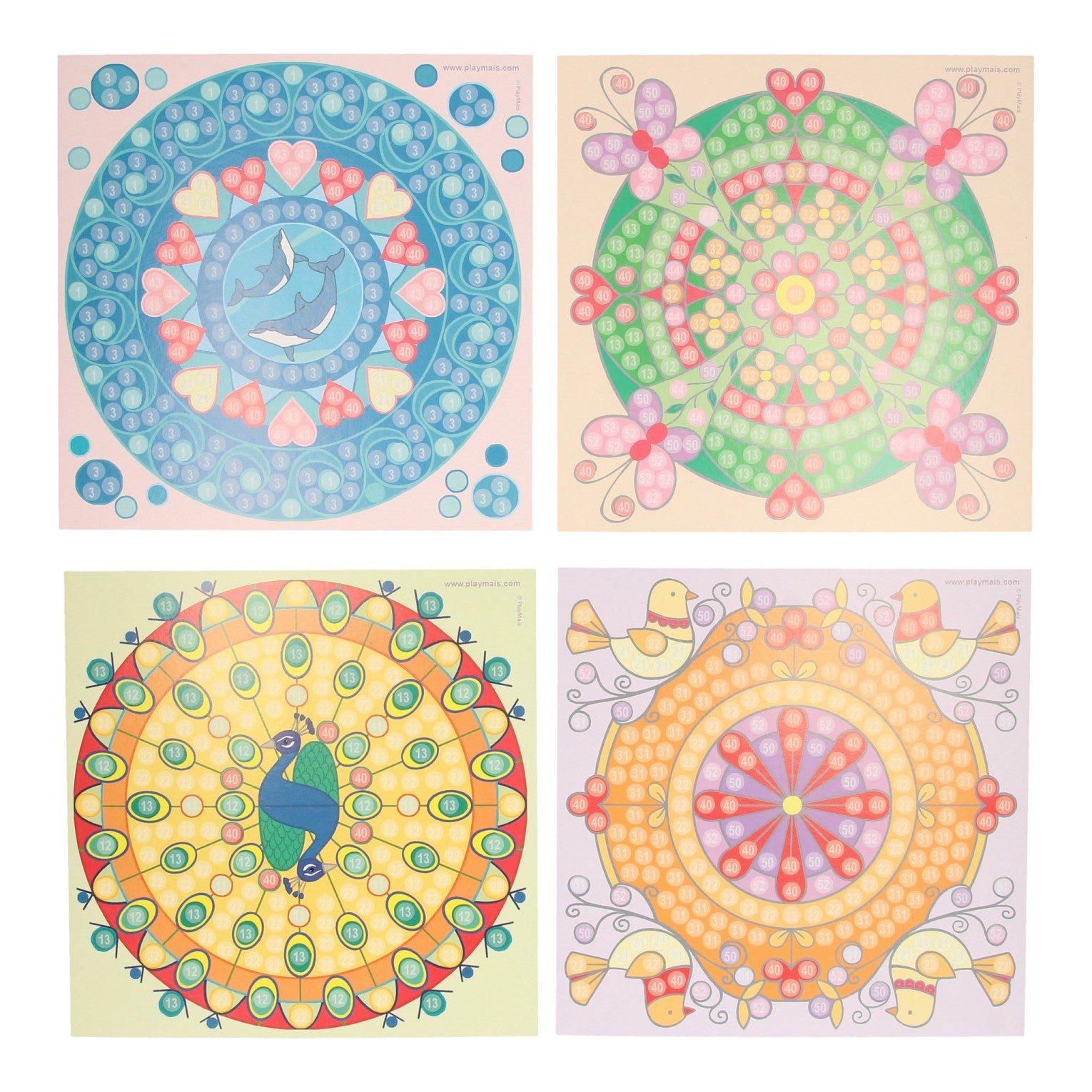 Les cartes Playmais mosaic décorent le mandala à la mode