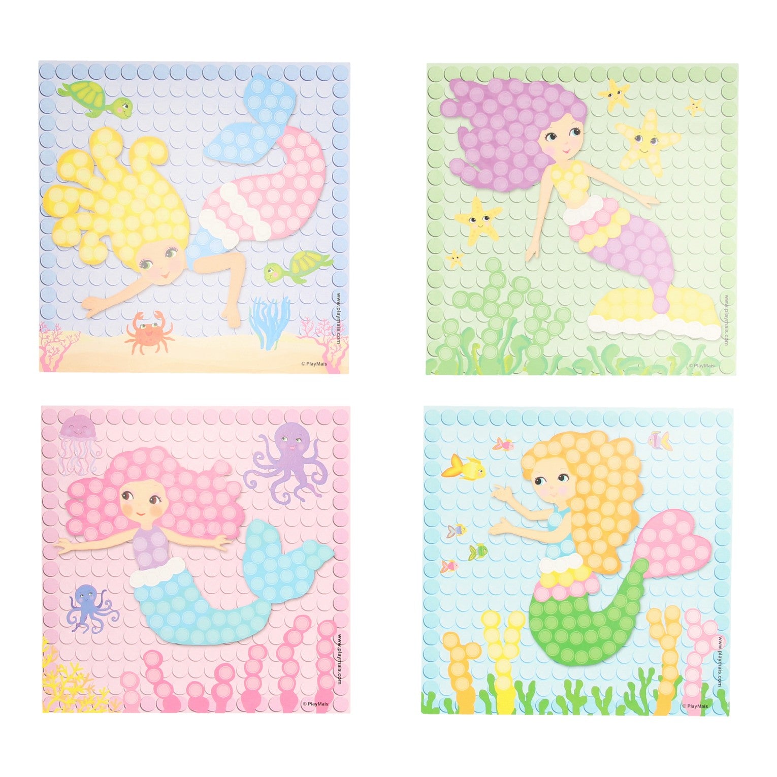 Les cartes Playmais mosaic décorent la sirène de rêve