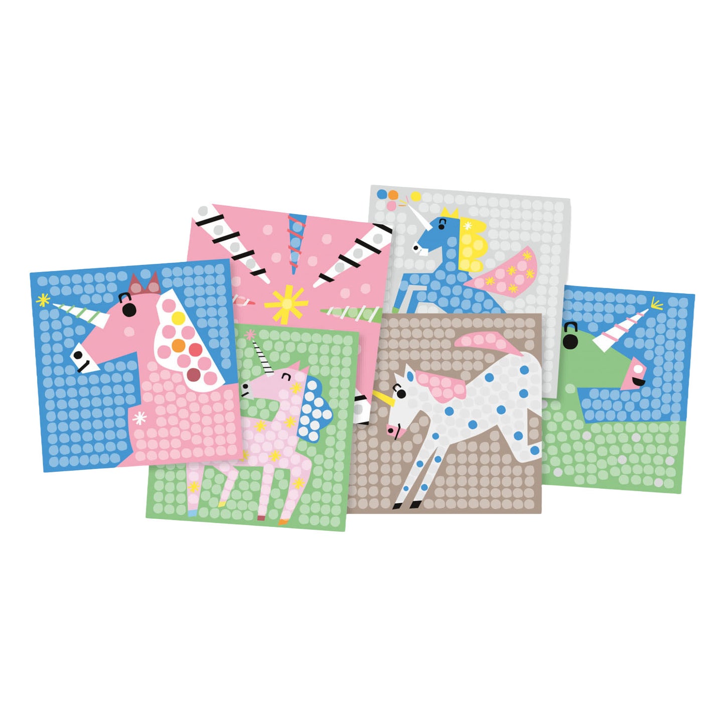 Les cartes mosaïque Playmais décorent la licorne
