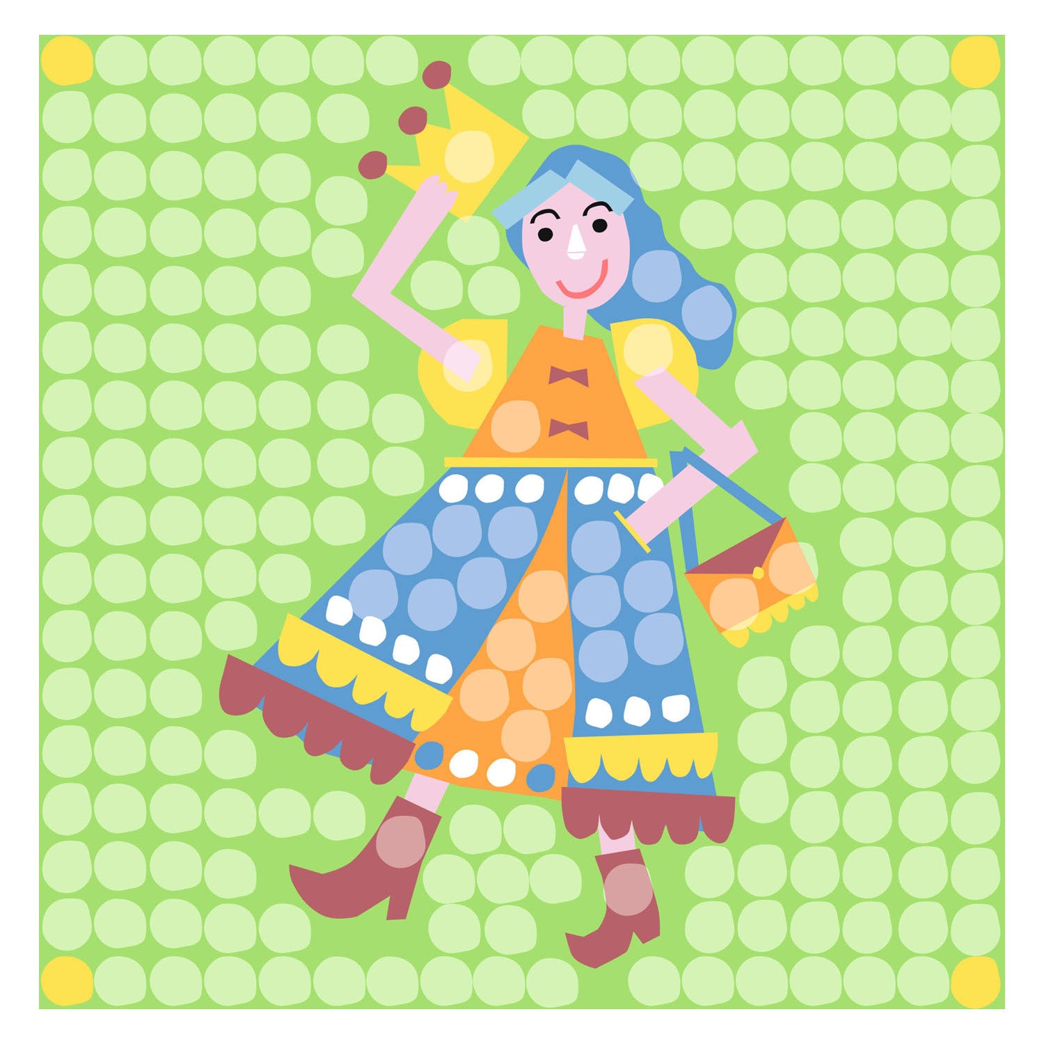 Les cartes mosaïque Playmais décorent la princesse