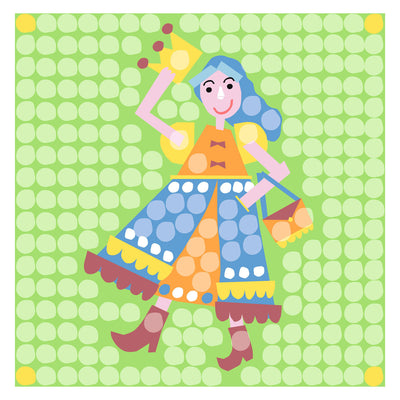 Les cartes mosaïque Playmais décorent la princesse