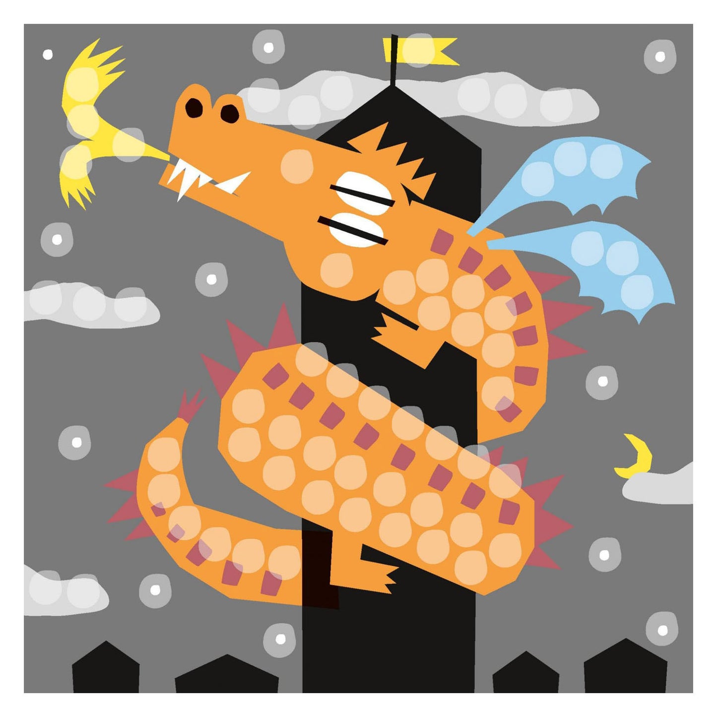 Cartes mosaïque Playmais décorant dragon