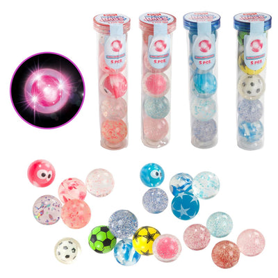Toi-toys balles rebondissantes amusantes en tube 5 pcs