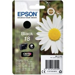 Cartouche jet d'encre epson 18 c13t18014012 noir 5,2 ml 175 pg