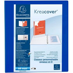 Classeur à anneaux de présentation v3440-bl 4 anneaux a4 63mm bleu