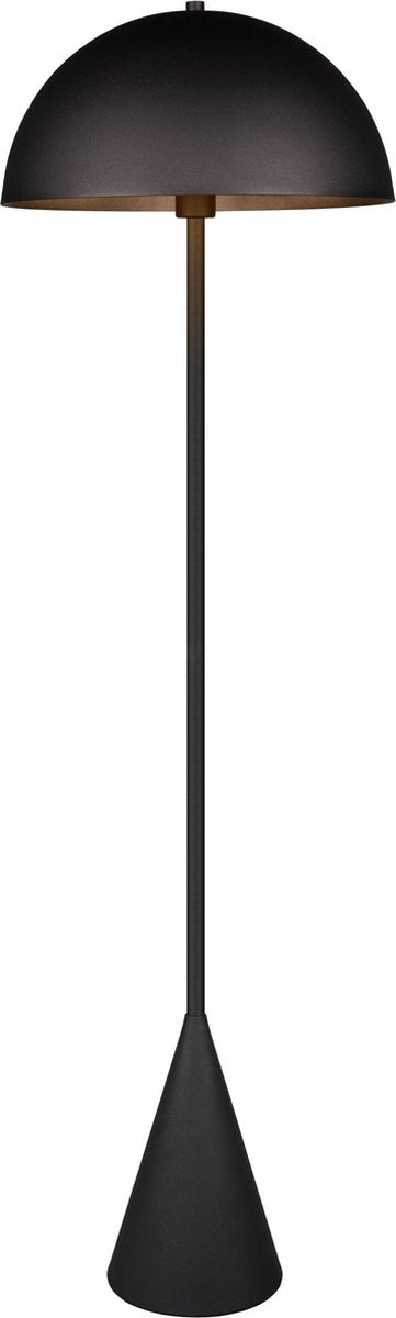 Trio alfie - lampadaire - noir mat - excl. 1x e27 4,9 w - interrupteur au pied - passez au vert