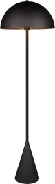 Trio alfie - lampadaire - noir mat - excl. 1x e27 4,9 w - interrupteur au pied - passez au vert