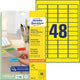 Etiquettes avery zweckform l6041 jaune 960 pièces