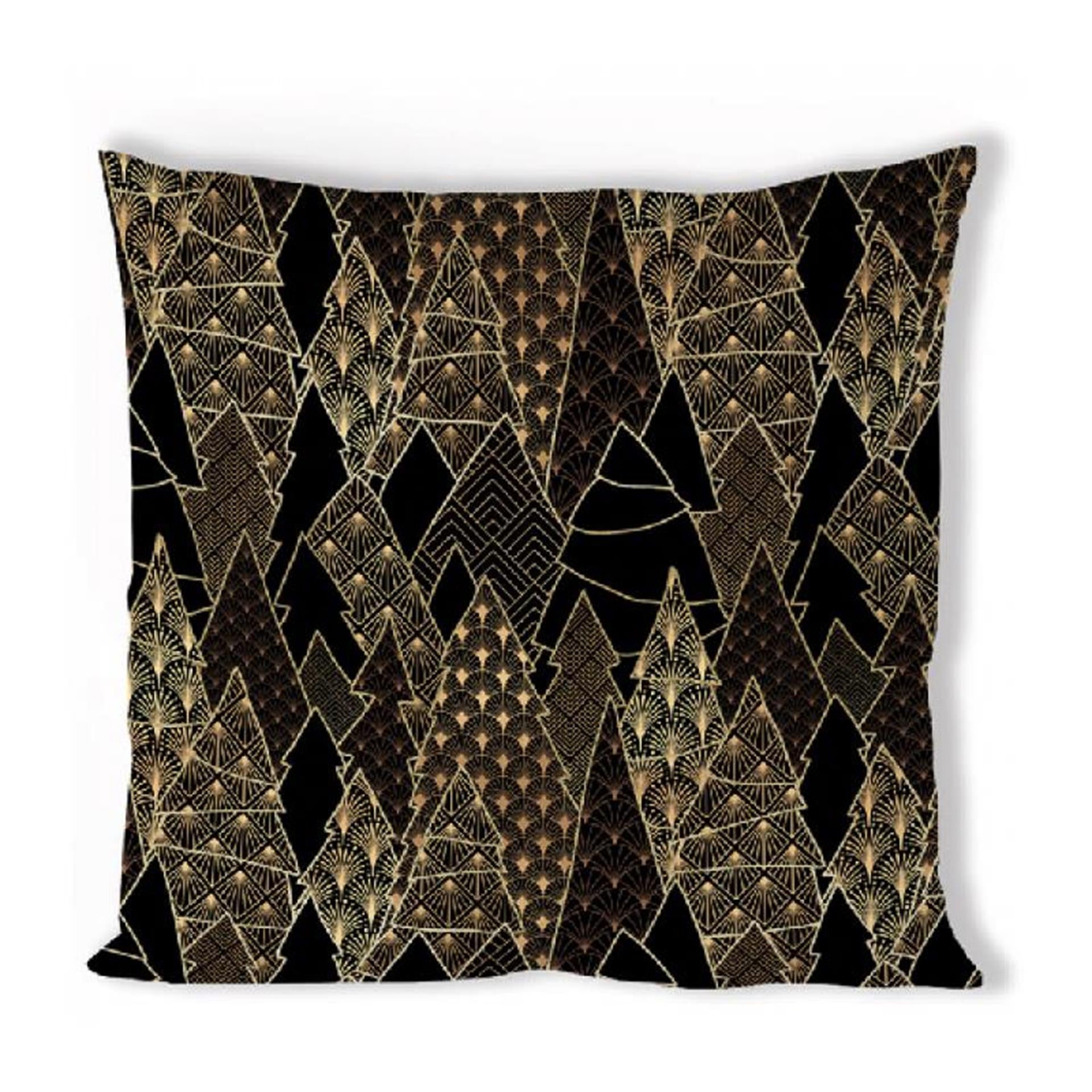 Housse de coussin Ambiente arbres de luxe noir