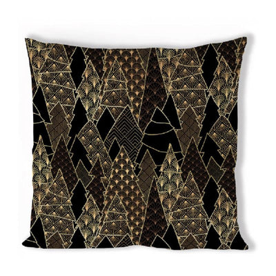Housse de coussin Ambiente arbres de luxe noir
