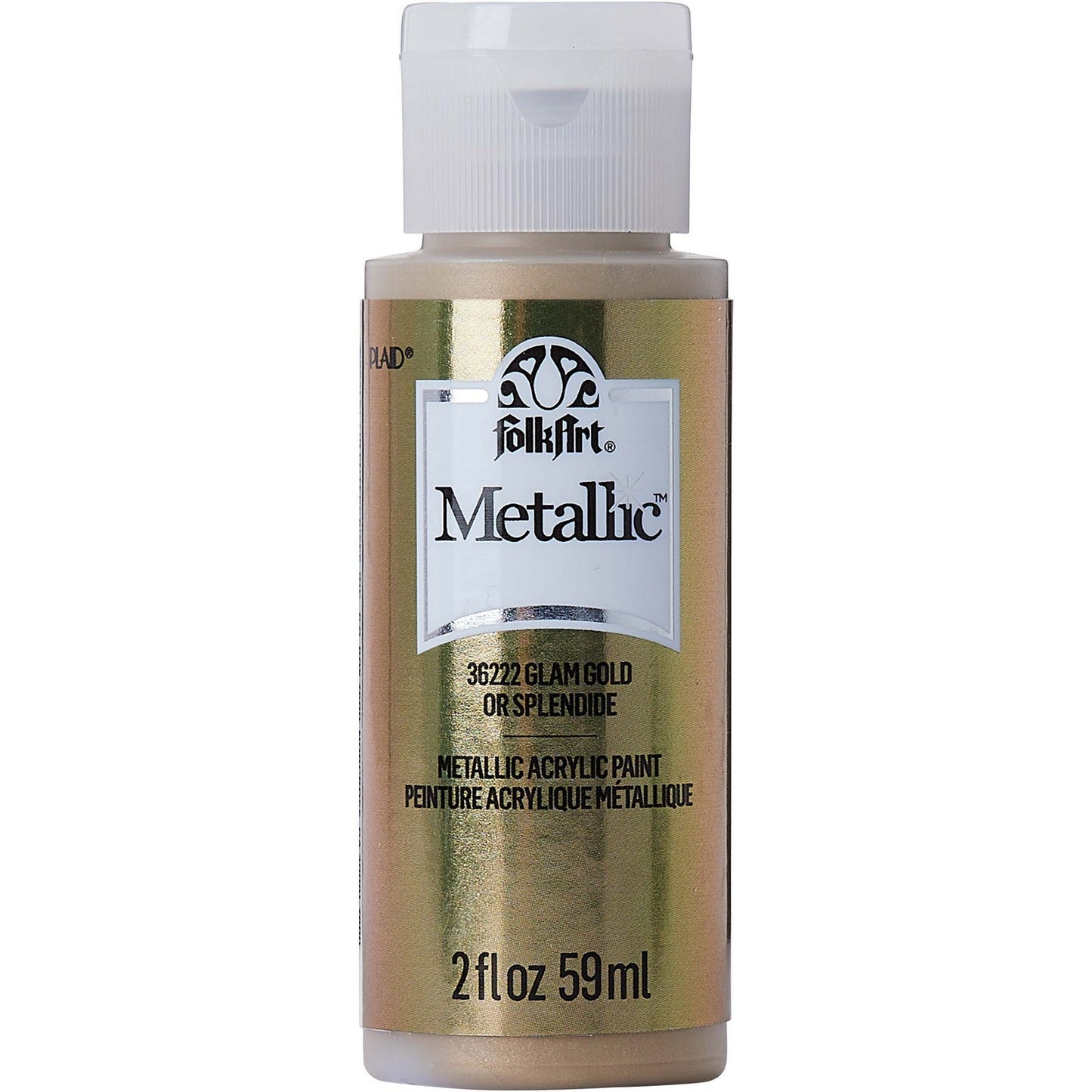 Folkart • peinture acrylique métallisée glam gold 59ml