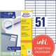 Étiquettes multifonctions avery quickpeel 5100 pièces blanches