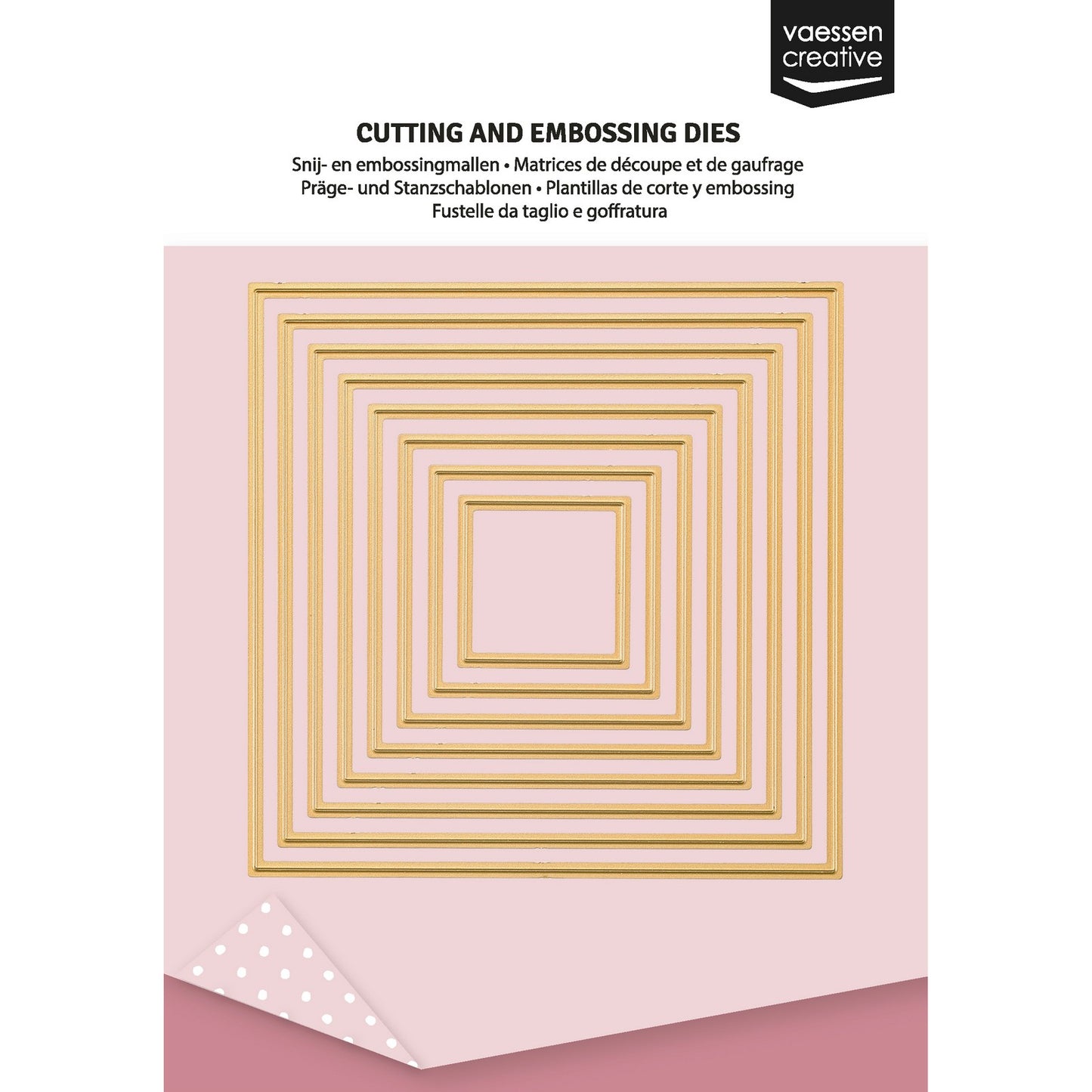 Vaessen creative • matrices de découpe carrés 8 pcs.