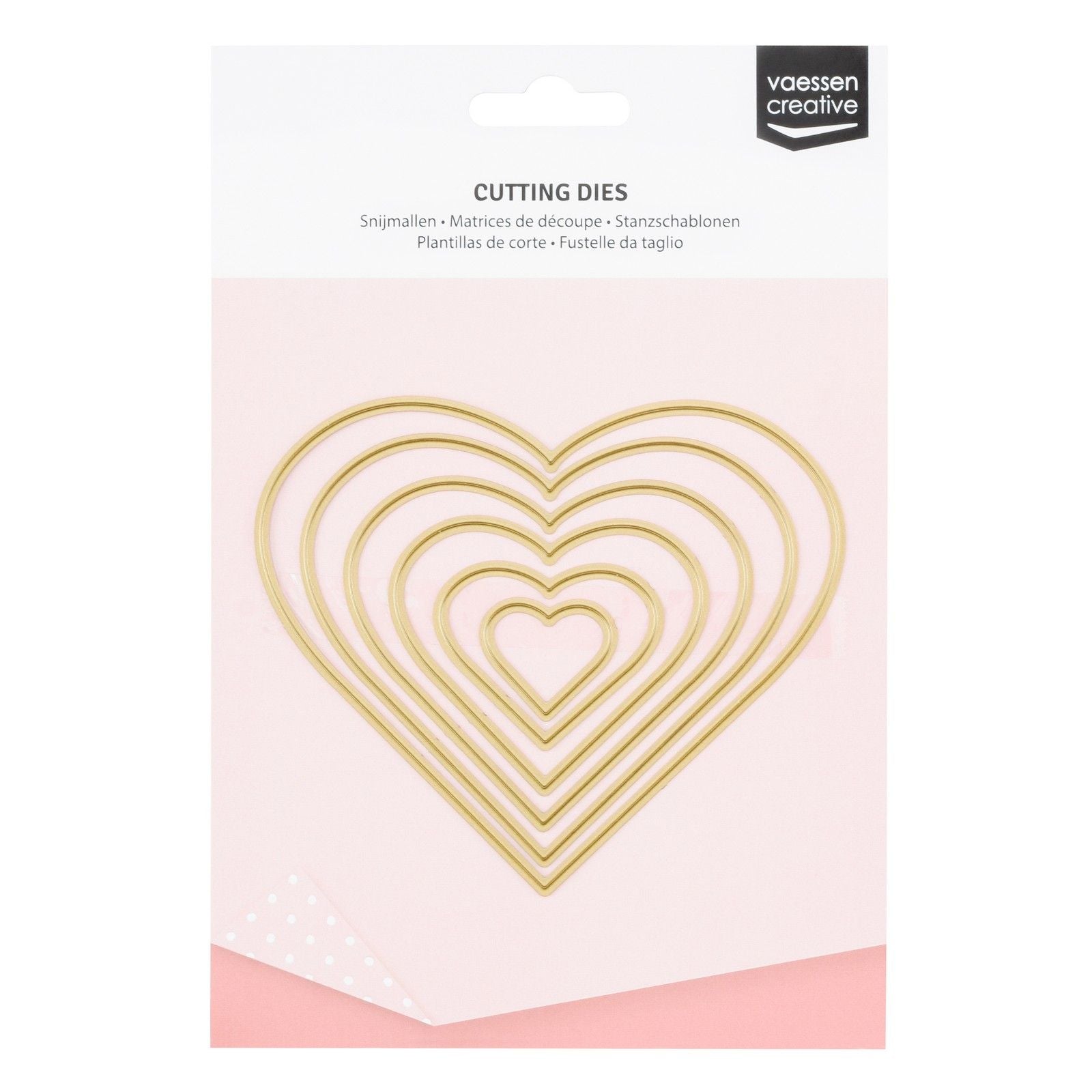 Vaessen creative • matrices de découpe coeurs 6 pcs.